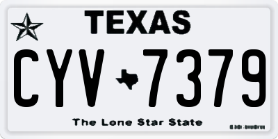 TX license plate CYV7379