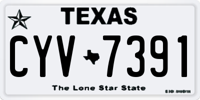 TX license plate CYV7391
