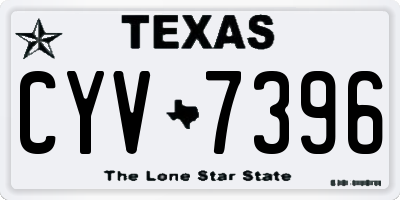 TX license plate CYV7396