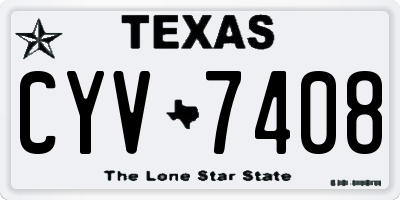 TX license plate CYV7408