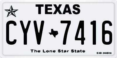 TX license plate CYV7416