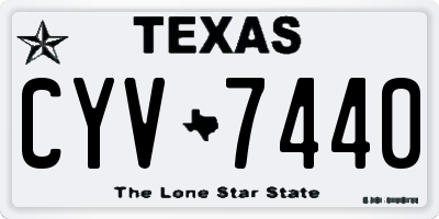 TX license plate CYV7440