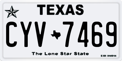 TX license plate CYV7469