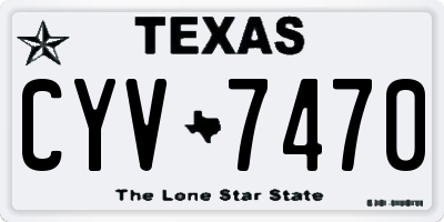 TX license plate CYV7470