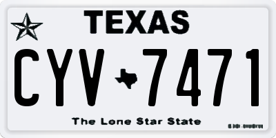 TX license plate CYV7471