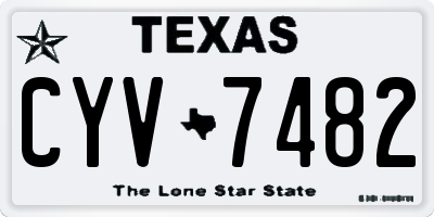 TX license plate CYV7482
