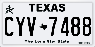 TX license plate CYV7488