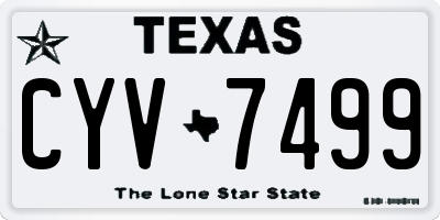 TX license plate CYV7499