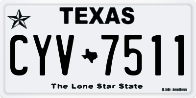 TX license plate CYV7511