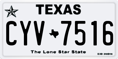 TX license plate CYV7516