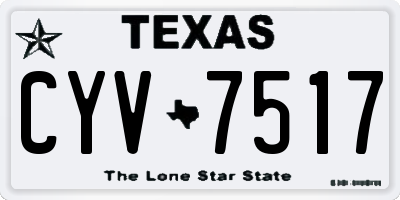 TX license plate CYV7517