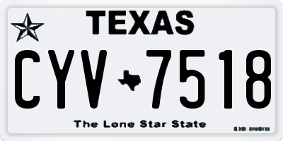 TX license plate CYV7518