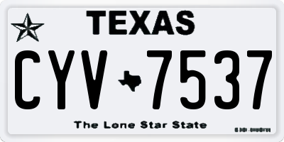 TX license plate CYV7537