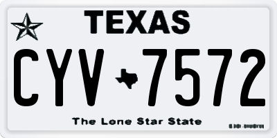 TX license plate CYV7572