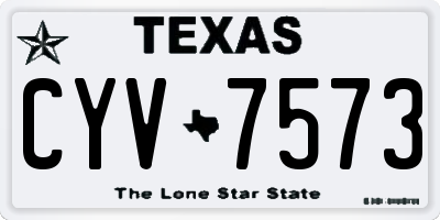 TX license plate CYV7573