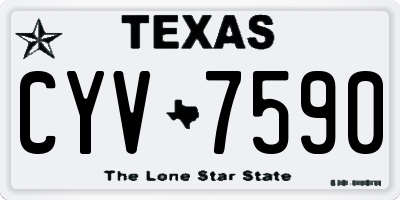 TX license plate CYV7590