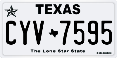 TX license plate CYV7595
