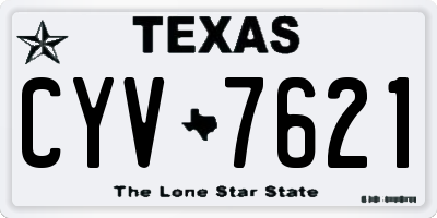 TX license plate CYV7621
