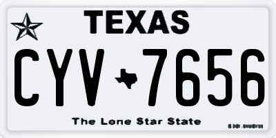 TX license plate CYV7656
