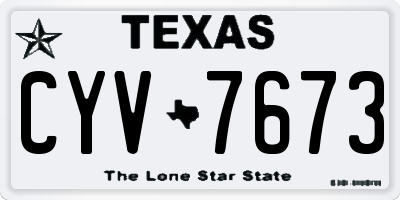 TX license plate CYV7673