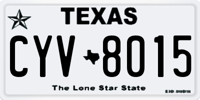 TX license plate CYV8015