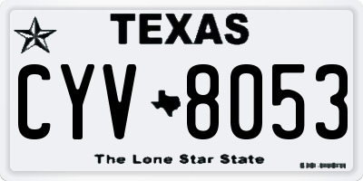 TX license plate CYV8053