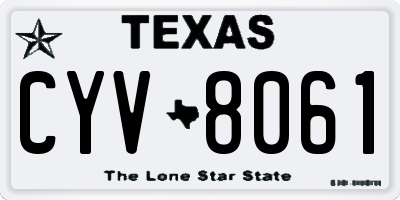 TX license plate CYV8061