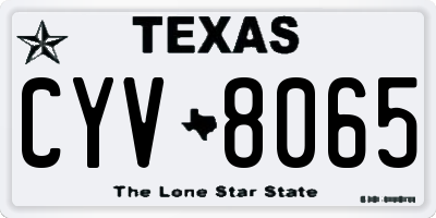 TX license plate CYV8065