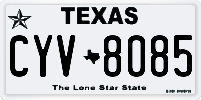 TX license plate CYV8085