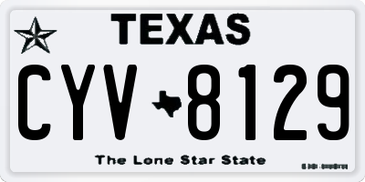 TX license plate CYV8129