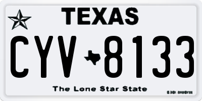 TX license plate CYV8133