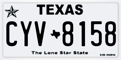 TX license plate CYV8158