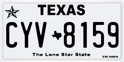 TX license plate CYV8159