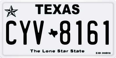 TX license plate CYV8161