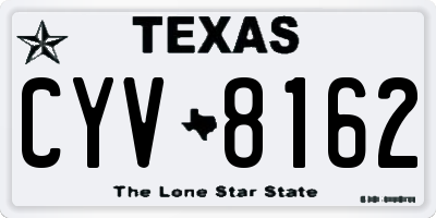 TX license plate CYV8162