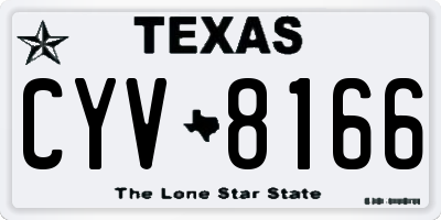 TX license plate CYV8166