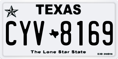 TX license plate CYV8169
