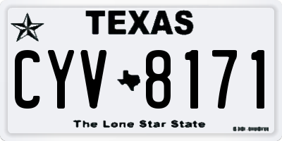 TX license plate CYV8171