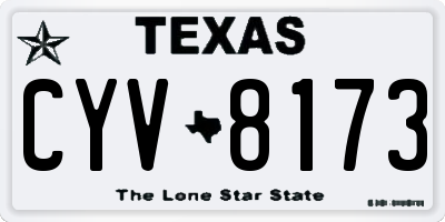 TX license plate CYV8173