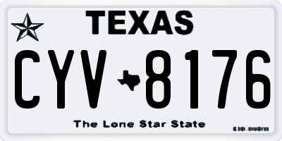 TX license plate CYV8176
