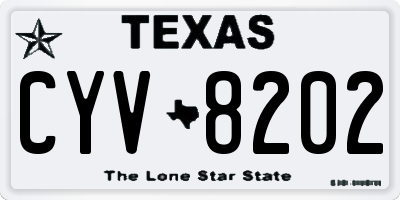 TX license plate CYV8202