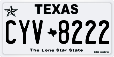 TX license plate CYV8222