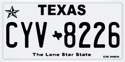 TX license plate CYV8226