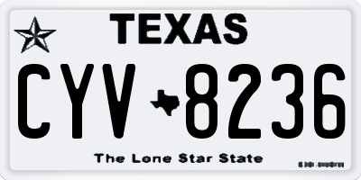 TX license plate CYV8236