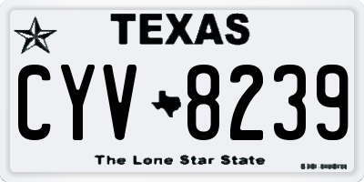 TX license plate CYV8239