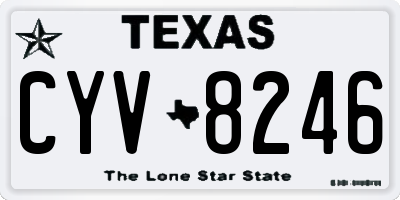 TX license plate CYV8246