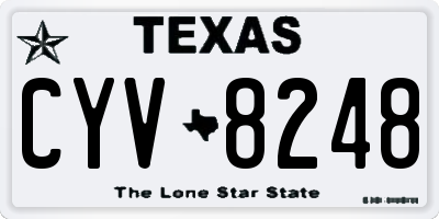 TX license plate CYV8248