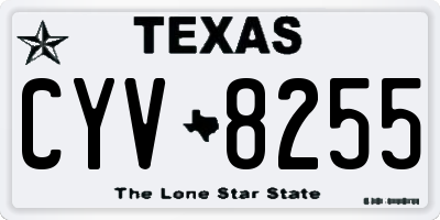 TX license plate CYV8255