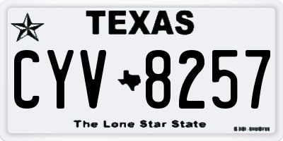 TX license plate CYV8257