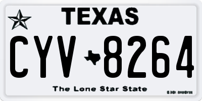 TX license plate CYV8264